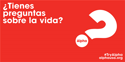 Got Questions? Red Spanish Banner 4 x 8 ft