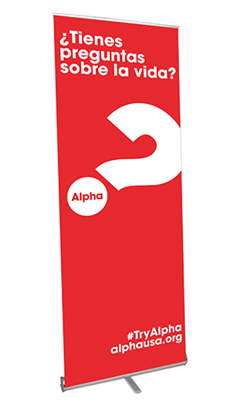 Spanish Retractable Banner Stand - Red